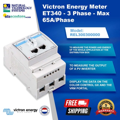Victron Energy Meter ET340-3 Phase Max 65A REL300300000 | eBay Australia
