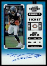 Velus Jones Jr. Rookie #140 01/99 2022 Panini Contenders Rookie Ticket RPS Teal