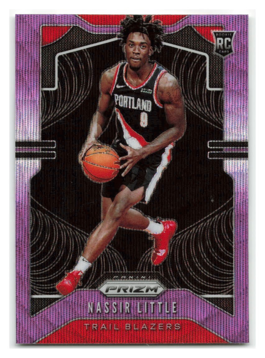 Nassir Little 2019-20 Panini Prizm Purple Wave Parallel RC SP #269 - BLAZERS