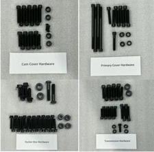 M8 Black Engine Hardware Set for FL Milwaukee Eight 2017-2022 Touring Bikes