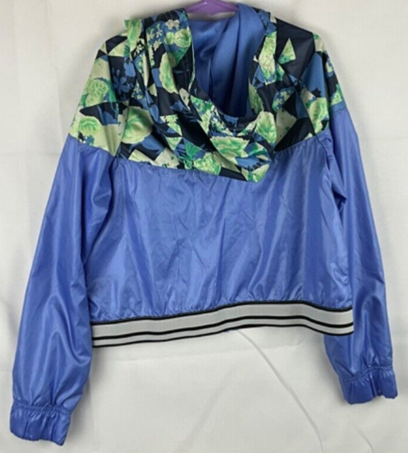 Nike Girls Windrunner Full Zip Light Blue Floral Jacket DJ0706 Size Medium - Picture 3 of 3