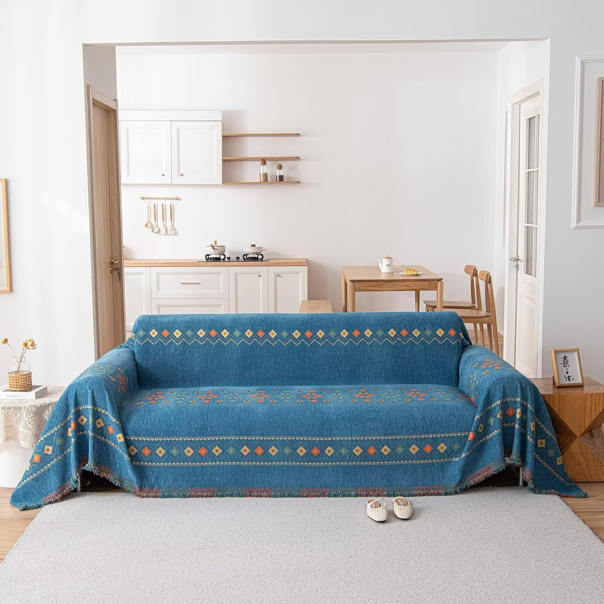 Waterproof Bench Cover Stretch Jacquard Fabric Seat Protector