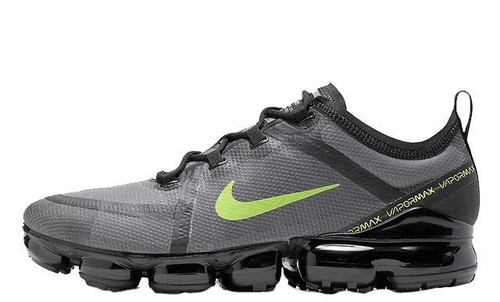 NIKE AIR VAPORMAX 2019, UK9, NERO/VOLT-FLUO/GRIGIO LUPO, CI6400001 - Foto 2 di 3