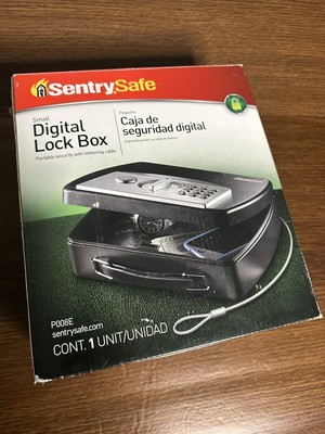 SentrySafe Compact Portable Security Box Safe P008E Elec. Lock, 10''W x 7-15/16''D
