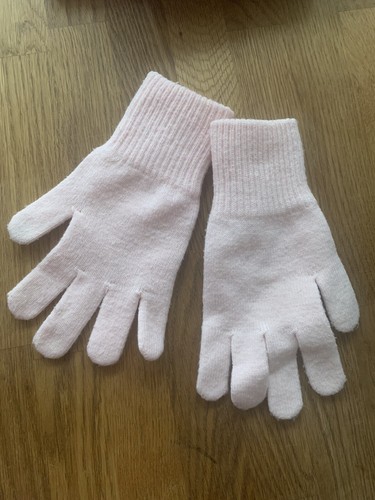 H&M Girls Pink Silver Star Gloves Age 4-8 - Picture 4 of 5