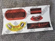 Flathead Engine Decal Set 1933-1960 Dodge, Chrysler, Plymouth, +   SELF ADHESIVE