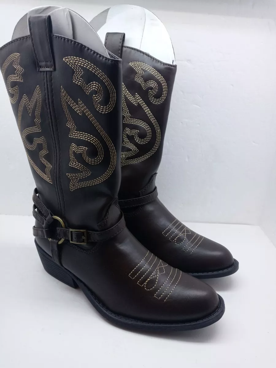 NEW Womens Rampage Wandella Brown PU 300322 Western Mid Calf