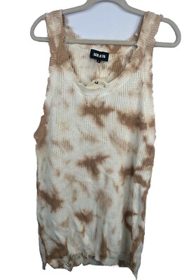 Ser.o.ya. White And Tan Tie Dye Large Dress NWT Style Yannis Ta