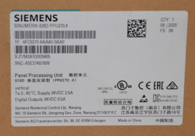 Siemens 6FC5370-6AA40-0AA0 SINUMERIK 828D PPU270.4 FS:06 NEU OVP versiegelt