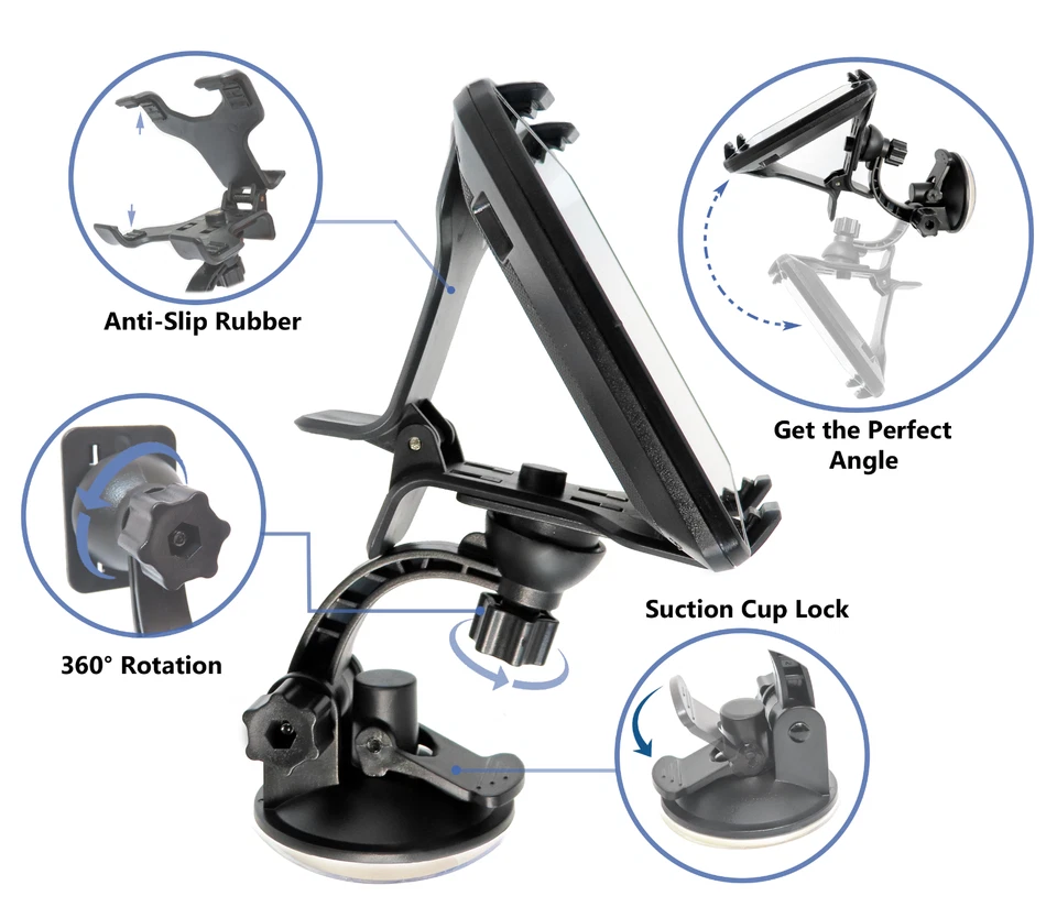 Soporte de clip de montaje de succión para parabrisas de automóvil para Navigon GPS (WMDC) Foto 3 de 4