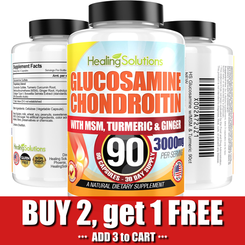 Glucosamine Chondroitin with COLLAGEN TYPE II 2 MSM Turmeric Ginger 3000MG 90ct 818640029998 eBay