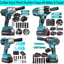 Torque Impact Wrench 1/2" Cordless Impact Wrench Brushless Impact Gun seesii