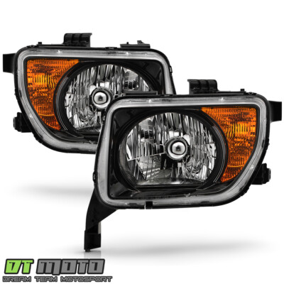 For 2003-2008 Honda Element DX|EX|LX Balck Headlights Headlamps