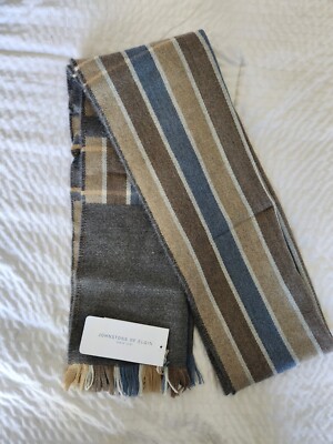Johnstons Of Elgin 100% Extra Fine Merino Wool Tartan Scarf Crafted in Scotland