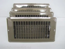 Mobile Home RV Parts Floor Register 4" x 10" Brown Metal Floor Vent.  Lot of 4
