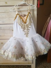 Girls' Rhinestone Leotard Dress Ballerina Figure with Tutu Skirt