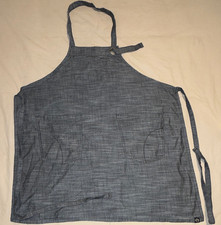 Chef Works Urban Collection Bib Apron Blue Crosshatch Denim Two Pocket Men Women