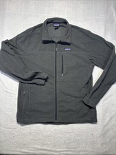 Patagonia Zip Up Fleece Square Knit XL Gray