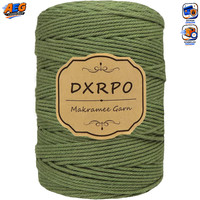 Makramee Garn 3Mm 300M Baumwollkordel OlivgrüN FüR Diy Handwerk Wandbehang