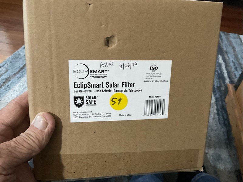 Celestron 6” EclipSMART Solar Filter # 94243