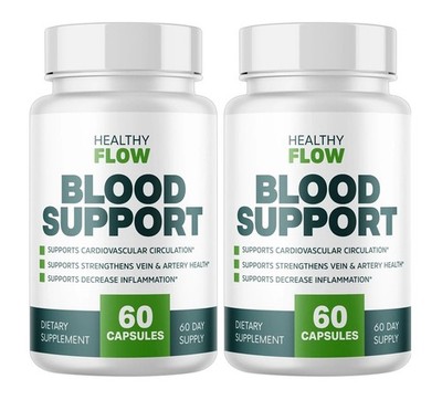 Healthy Flow Blood Support Formula - 2 Bottle Pack (120 Capsules)