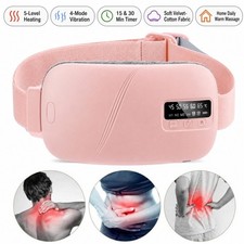 Heating Massage Waist Belt 5 Heat 4 Vibration Modes 15 30Min Timer Soft Velvet
