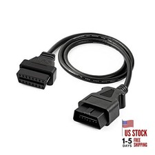 OBD2 OBD II 16Pin Male to Female Diagnostic Extension Convert Cable Adapter
