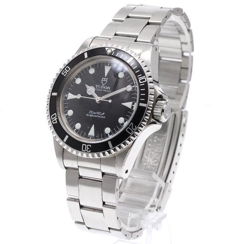Tudor Oyster Prince Submariner 94010 39mm SS Black Dial Automa...