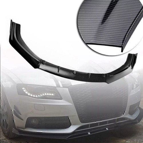 Car Carbon Fiber Look Front Bumper Lip Chin Spoiler Splitter For Ford Mustang 1F - Picture 3 of 10