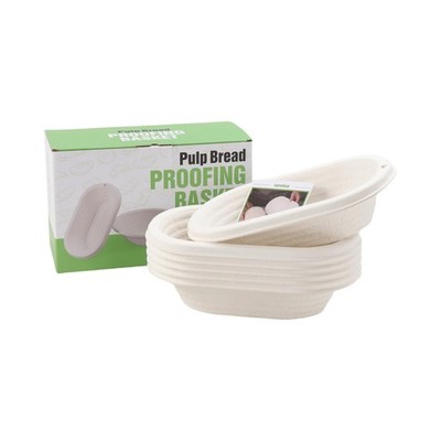 Cestino Per Lievitazione Pane In Rattan Naturale – Ovale 25x15x8,5 Cm, Con Inserti In Tessuto, Antiaderente, Per Pane Fatto In Casa E Pasta Madre