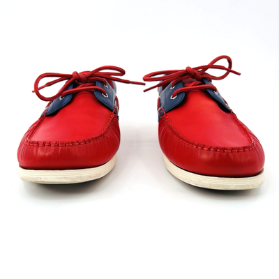 Cole Haan Cornel 2EYE BoatShoe Flame Scarlet‎ Indigo Men\'s Size 10.5- NIB Cole Haan C32581 Cornell 2 Eye Boat Red Leather Men main image 2