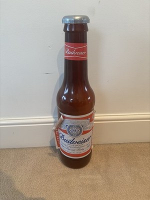 Budweiser Bier große Geldflasche Sammlerstück Coin Bank Mann Höhle Bar Deko