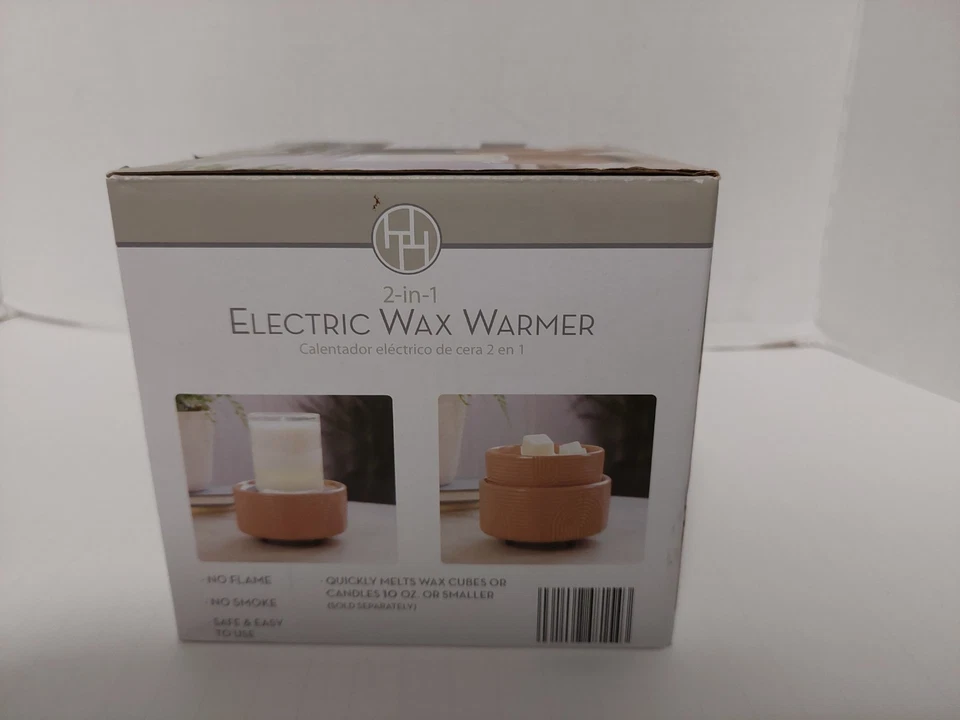 Calentador de cera eléctrico HH 2 en 1 bronceado sin llama ni cera de humo no incluido nuevo en caja Foto 4 de 4