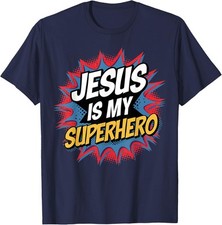 Jesus Is My Superhero Christian Men Boy God Son Good Toddler T-Shirt