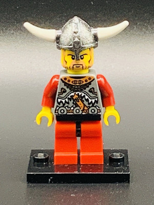 LEGO Wikinger Roter Schachbauer - Hörner auf Helm geklebt (vik034)