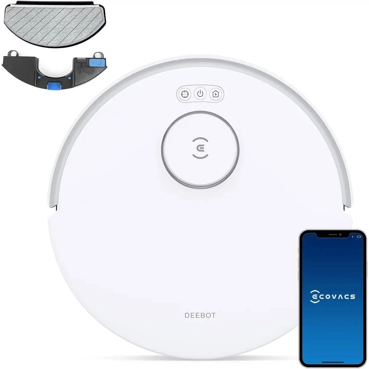 ECOVACS DEEBOT N20 Robot Vacuum Cleaner with Mop - 8,000Pa, 300 Mins Runtime