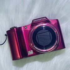 Olympus SZ-14 Red Digital Camera 14MP 24x Zoom Compact Point Shoot