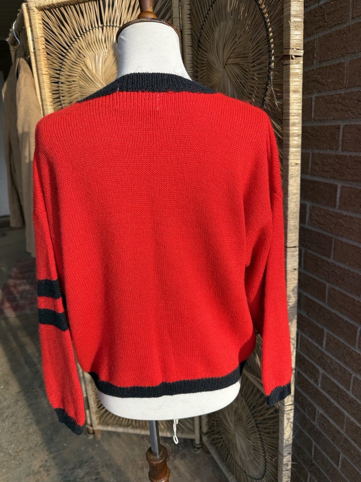 Reference Point Vintage RED crew Neck Graphic Jer… - image 4