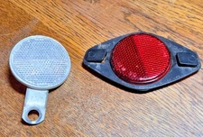 Vintage Gulco 24 Clear Front Reflector & GEM 90 Red Wheel Reflector From 1974
