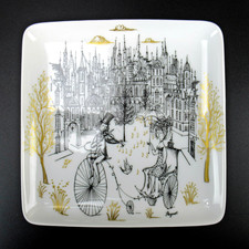 Rosenthal Porcelain Bowl Raymond Peynet Design 50s 60s Porcelain Dish