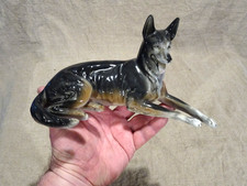 Statue porcelaine  chien berger allemand  Carl Scheidig