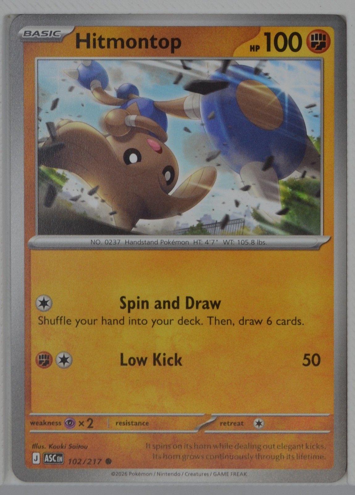 Hitmontop 102/217 Ascended Heroes Pokemon TCG