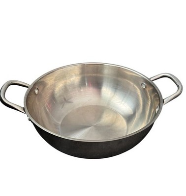 Wolfgang Puck Café Collection 12  Stainless Steel Chef s Pot No Lid 16  Handles
