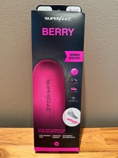 Superfeet Women's Berry Insole B 4.5-6 All-Purpose High Impact Support - NEW