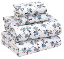 Flannel Sheets King Size 100 Cotton Double Brushed 16 Inch Deep Pocket RUVANTI