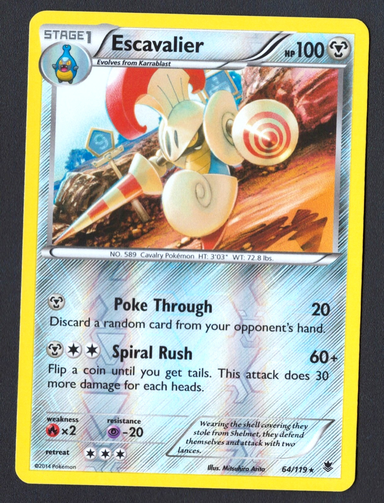 Escavalier 64/119 |  XY: Phantom Forces | REVERSE HOLO | Pokemon (LP)