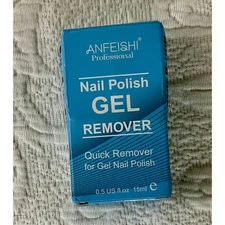 ANFEISHI Professional Nail Polish Gel Remover, Quick Soak Off, 0.5 fl oz