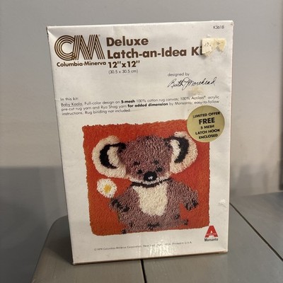 Vintage Columbia-Minerva 1979 Latch Hook Rug Kit Hallmark MCM Unopened USA Koala