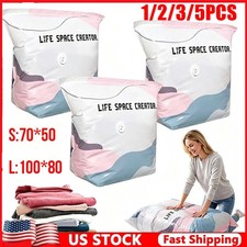 No Pump 3D Vacuum Storage Life Space Saver Be...