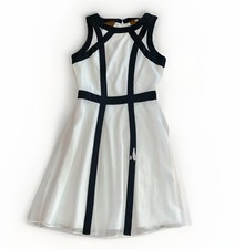 Banana Republic Dress Women’s Size 2 Black And White Sleeveless Knee Length 